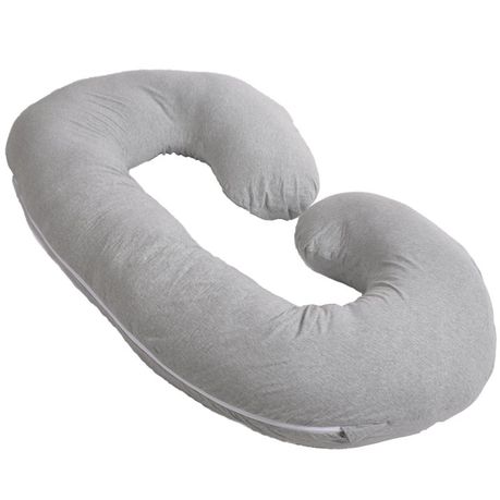 GreenLeaf Full Body Pregnancy Pillow U Shape - Grey