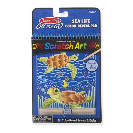 Melissa & Doug Sealife Colour-Reveal Scratch Art Pad