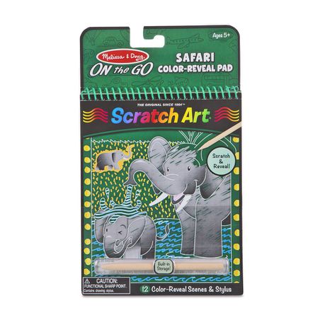 Melissa & Doug Safari Colour-Reveal Scratch Art Pad Buy Online in Zimbabwe thedailysale.shop