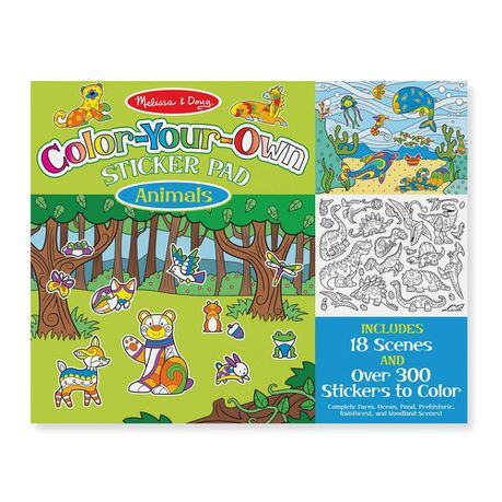 Melissa & Doug Colour Your Own Sticker Pad - Animals Buy Online in Zimbabwe thedailysale.shop