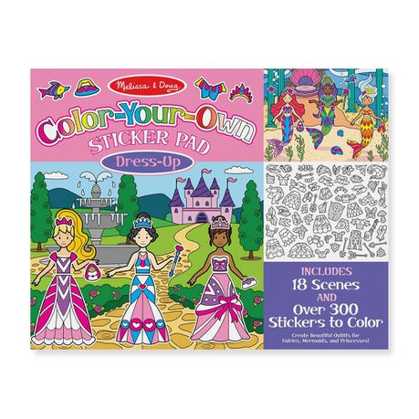 Melissa & Doug Colour Your Own Sticker Pad - Dress Up Buy Online in Zimbabwe thedailysale.shop