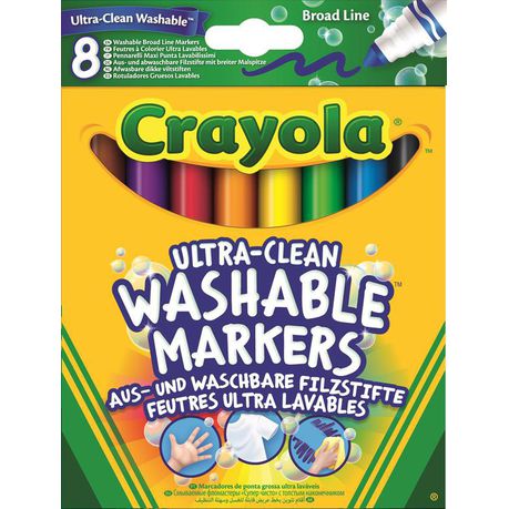 Crayola 8 Ultra Clean Broadline Washable Markers Buy Online in Zimbabwe thedailysale.shop