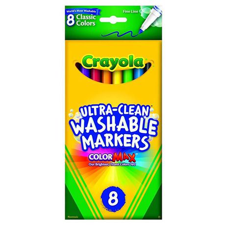 Crayola 8 Ultra Clean Fineline Washable Markers