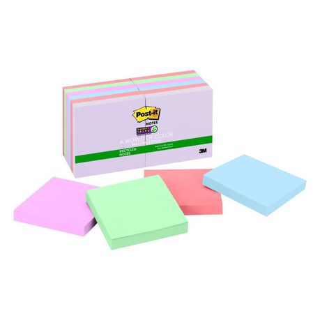 3M Post-it Recycled Super Sticky Notes, Bali Collection, Buy Online in Zimbabwe thedailysale.shop