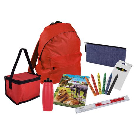 Marco: Backpack - Stationery Combo Pack - Red Buy Online in Zimbabwe thedailysale.shop