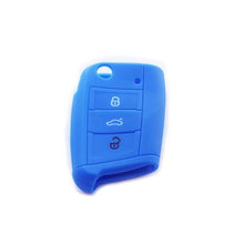 Load image into Gallery viewer, Silicone Car Key Protector for VW Mk7 Flip Key - Blue
