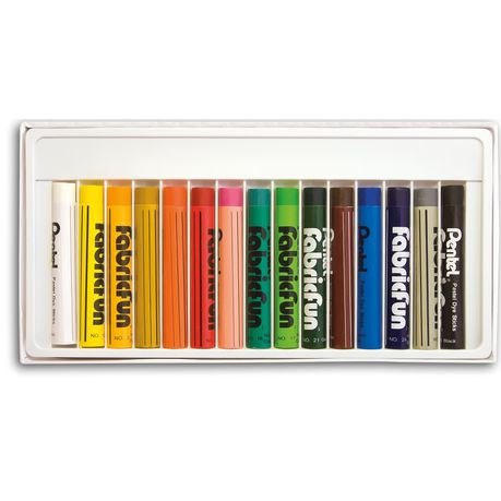 Pentel 15 Fabric Fun Pastel Dye Sticks Set