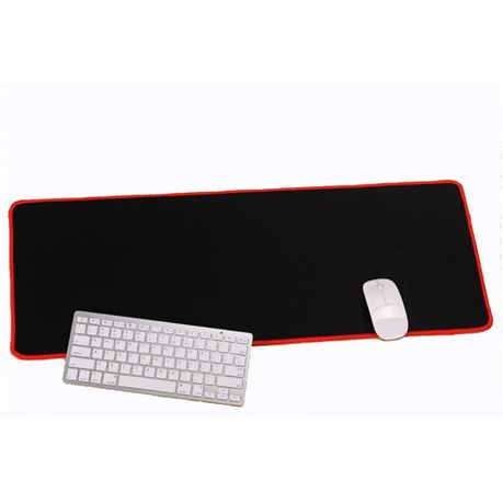 XXL Gaming Mouse Pad / Mouse Mat - Plain Black with Red Border