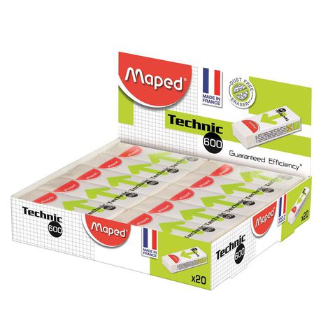 Maped Technic 600 Erasers - Box of 20