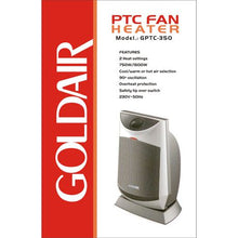 Load image into Gallery viewer, Goldair - PTC Heater - Grey
