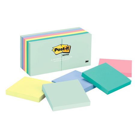 3M Post-it Notes 654-AST 12PK Marseille Colours - 12 Pads Buy Online in Zimbabwe thedailysale.shop