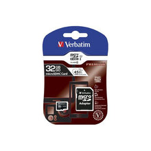 Load image into Gallery viewer, Verbatim 32GB Premium 300x Micro SD Card with Adaptor Up to 45MB/sec
