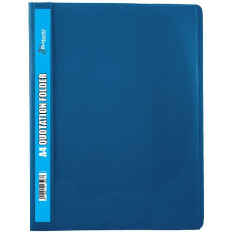 Butterfly Quotation Folders Pvc 180 - A4 - Light Blue (Pack Of 5)