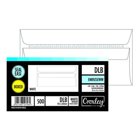 Croxley DLB White Window Seal Easi Unbanded (Prestige Parchment) Envelopes (Box of 500) Buy Online in Zimbabwe thedailysale.shop