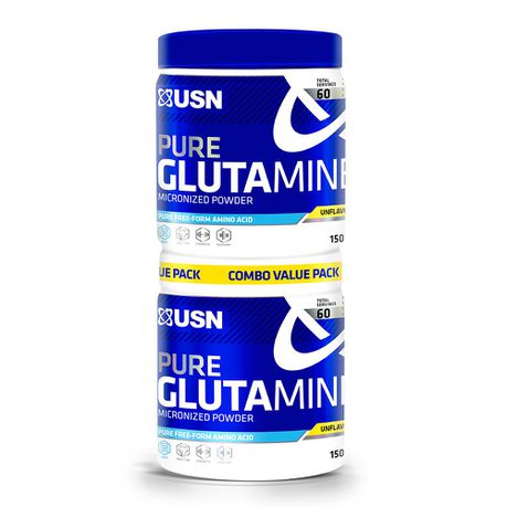 USN Pure Glutamine - 150g+150g Buy Online in Zimbabwe thedailysale.shop