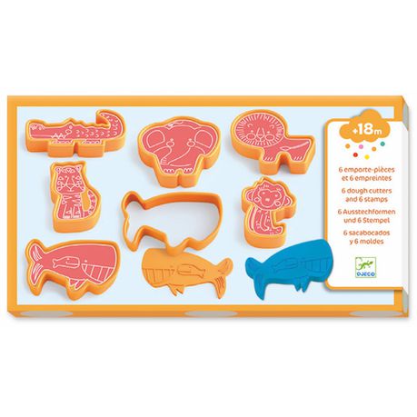 Djeco Play Dough - 6 Cutters and 6 Stamps - Wild Animals Buy Online in Zimbabwe thedailysale.shop