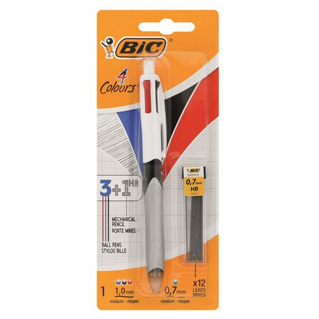 BIC - 4-Colours Pen 3+1 0.7mm Mechanical Pencil Buy Online in Zimbabwe thedailysale.shop