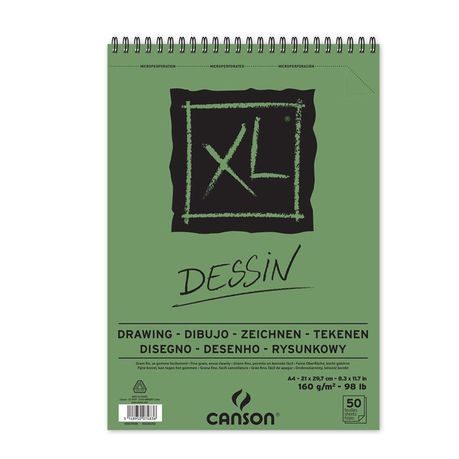 Canson XL Drawing Spiral bound 50S A4 160G