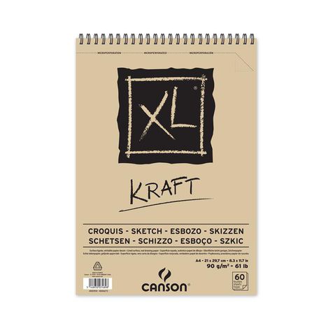 Canson XL Kraft Spiral bound 60S A4 90G BRUN