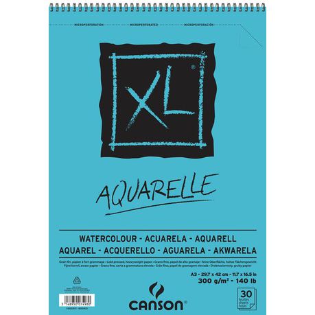 Canson XL Aquarelle Spiral bound 30S A3 300G