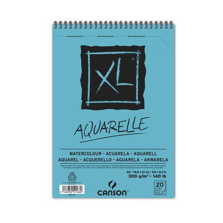 Canson XL Aquarelle Spiral bound 20S A5 300G