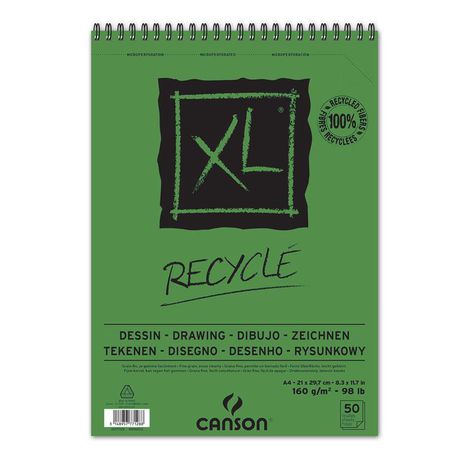 Canson XL Recycle Drawing Sprial bound 50S A4 160G