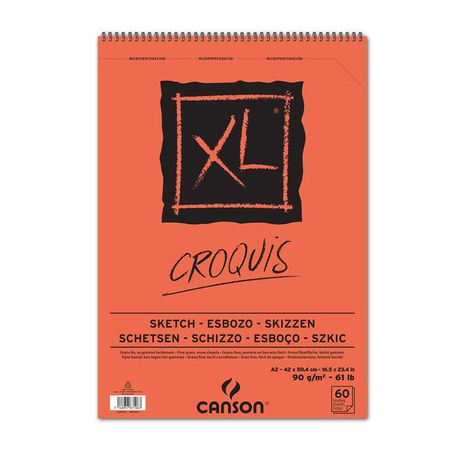 Canson XL Sketch Croquis Spiral bound 60S A2 90G