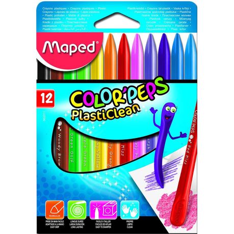 Maped PlastiClean Crayons 12's Buy Online in Zimbabwe thedailysale.shop