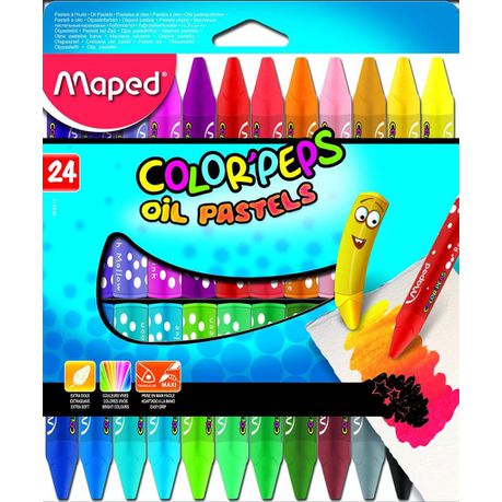 Maped Colour'Peps 24 Triangular Oil Pastels Buy Online in Zimbabwe thedailysale.shop