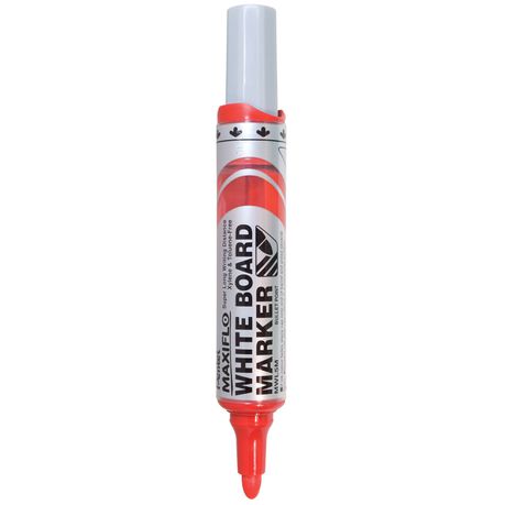 Pentel Maxiflo 6.0mm Bullet Tip Whiteboard Marker - Red Buy Online in Zimbabwe thedailysale.shop