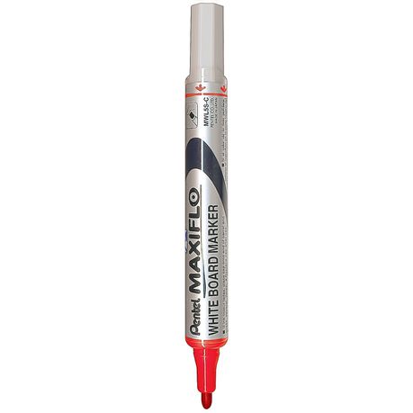 Pentel Maxiflo 4.0mm Bullet Tip Whiteboard Marker - Red Buy Online in Zimbabwe thedailysale.shop