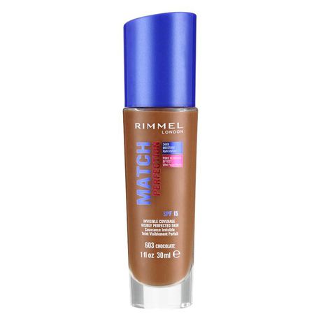 RIMMEL Match Perfect Foundation - 603 Chocolate Buy Online in Zimbabwe thedailysale.shop