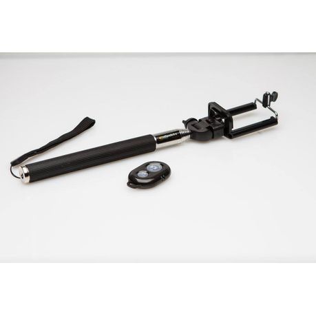 Selfie Stick With Bluetooth Remote- Black Buy Online in Zimbabwe thedailysale.shop