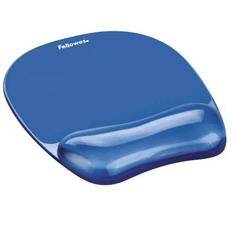 Fellowes Crystals Gel Mouse Pad Wrist Rest - Blue