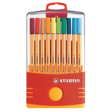 Stabilo Point 88 0.4mm Fibre Tip Pens ColorParade (Plastic Box of 20)