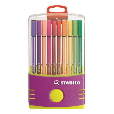 Stabilo Pen 68 1.0mm Fibre Tip Pens ColorParade (Lilac Plastic Box of 20)