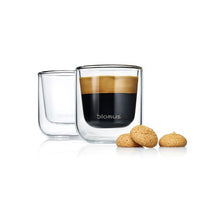 Load image into Gallery viewer, Blomus Nero Insulated Espresso &amp; Tea Glasses - Set of 2
