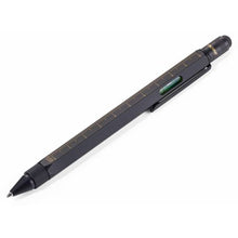 Load image into Gallery viewer, TROIKA Multitasking Ballpoint Pen Mini Tool CONSTRUCTION Black Gold
