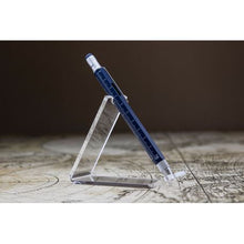 Load image into Gallery viewer, TROIKA Multitasking Ballpoint Pen Mini Tool CONSTRUCTION Blue Silver
