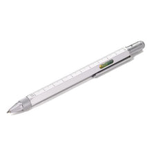 Load image into Gallery viewer, TROIKA Multitasking Ballpoint Pen Mini Tool CONSTRUCTION Silver
