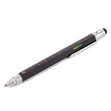 Load image into Gallery viewer, TROIKA Multitasking Ballpoint Pen Mini Tool CONSTRUCTION Black
