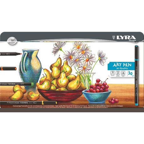 Lyra Art Pens - 30 Colours in Metal Box