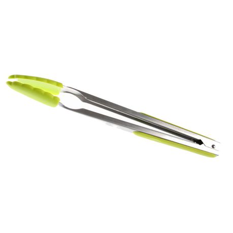 Gourmand - 30cm Silicone Tongs With Auto Lock - Green