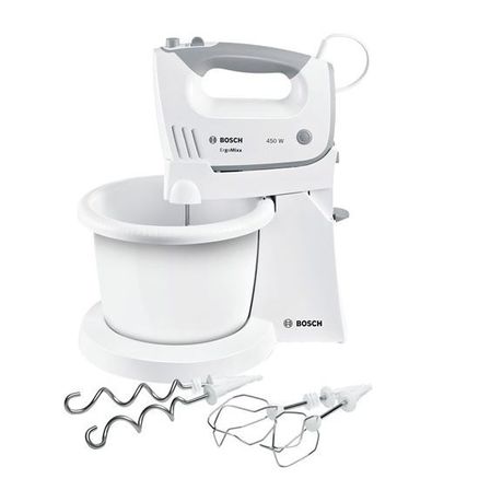 Bosch - Hand Mixer Bowl With Stand - White & Grey Buy Online in Zimbabwe thedailysale.shop