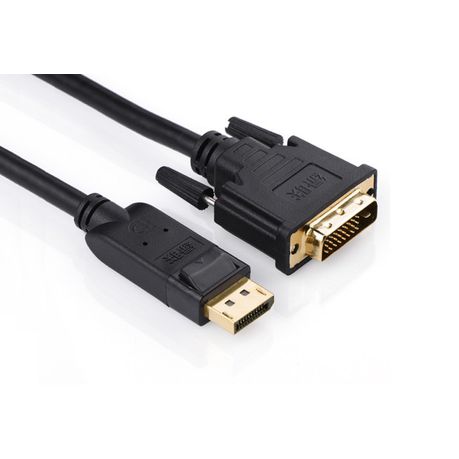 UGreen DP M to DVI-D M (24+1) 2m Cable - Black