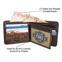 Load image into Gallery viewer, Fino Men&#39;s Genuine Leather Wallet with Sim Card Holder HL-002/Ryo - Brown
