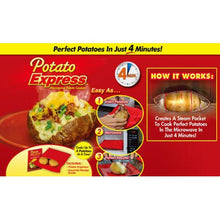 Load image into Gallery viewer, Potato Express Microwave Potato Cooker
