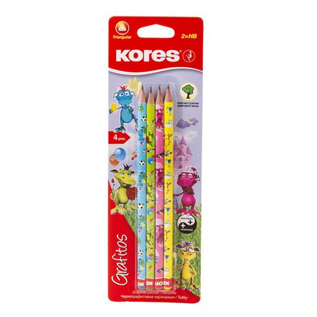 Kores Grafitos Fantasy HB Pencils - Blister of 4