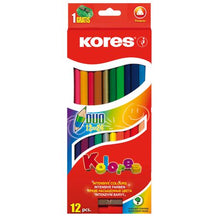 Load image into Gallery viewer, Kores Kolores Duo 12 Colour Pencils
