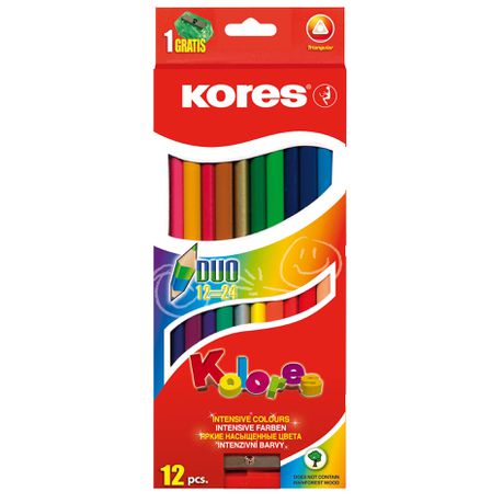 Kores Kolores Duo 12 Colour Pencils